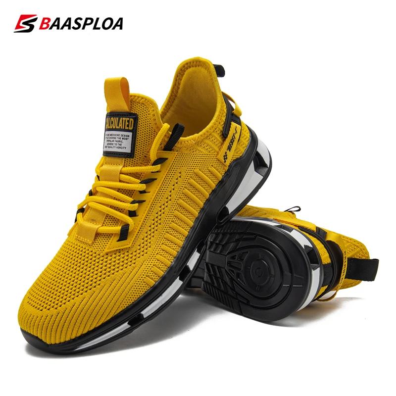 Chaussures de course légères Baasploa homme 2023 - Baskets maille lacets pour sport plein air