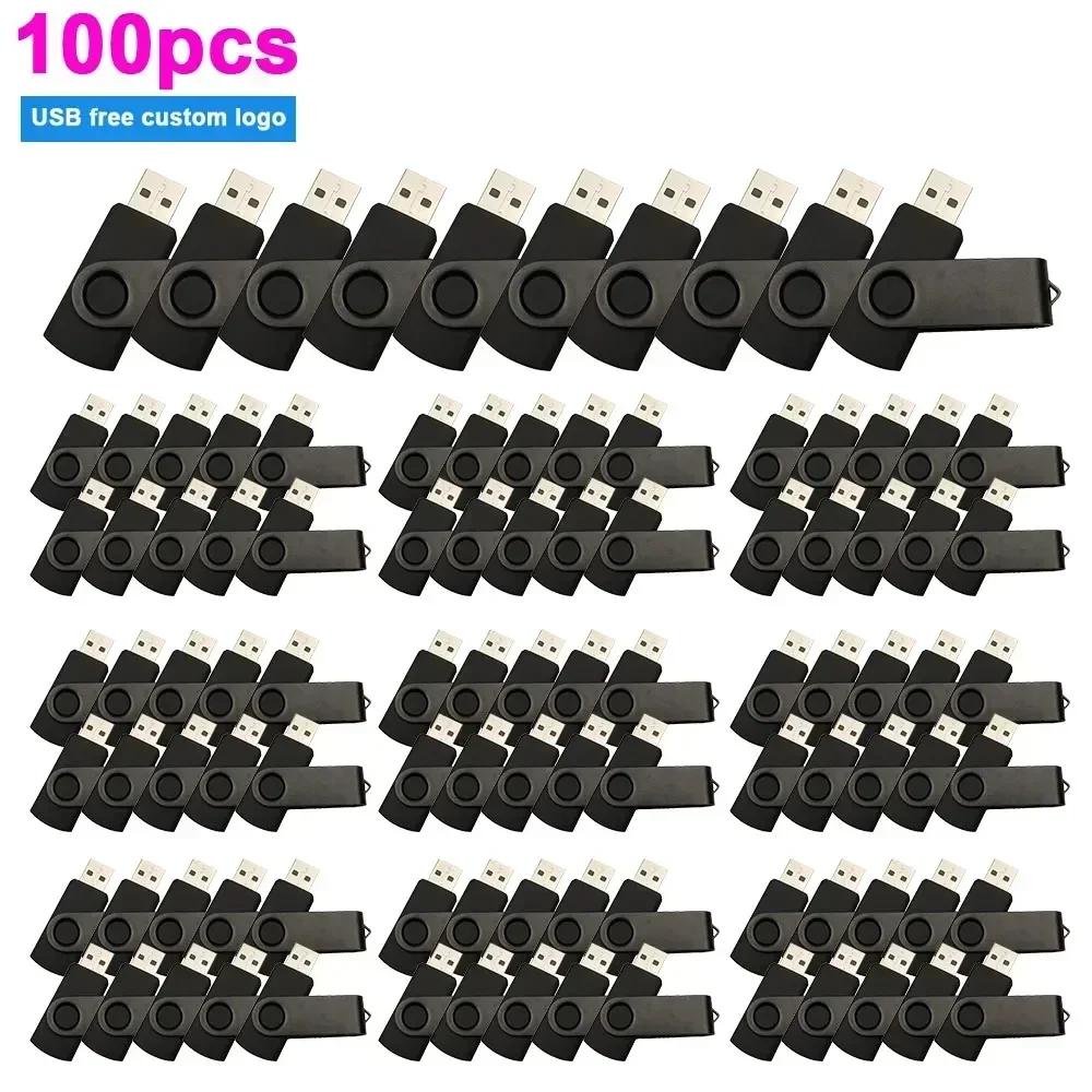 Clé USB avec Logo personnalisé offert, 100 pièces/lot, support à mémoire de 1GB 2GB 4GB 8GB 16GB 32G