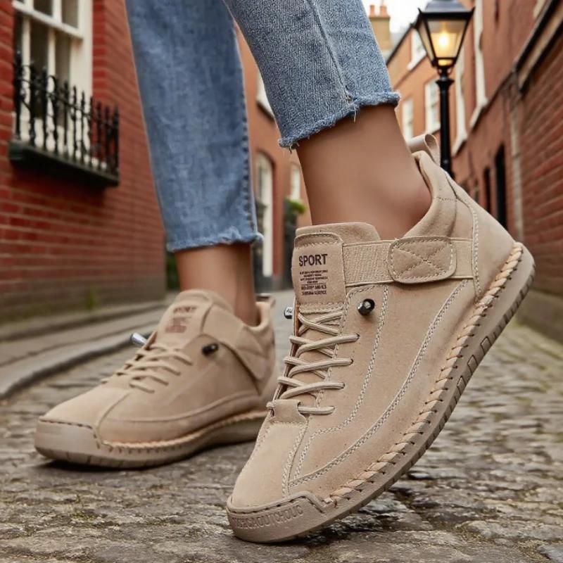 Mocassins en cuir faits à la main pour femmes, bottes de moto décontractées, confortables, à semelle