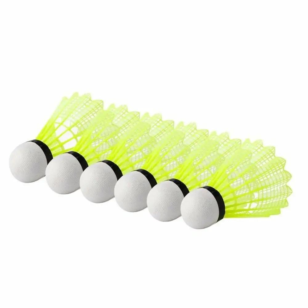 Volants de badminton durables, volants en nylon jaune, sports d'intérieur et d'extérieur, entraîneme