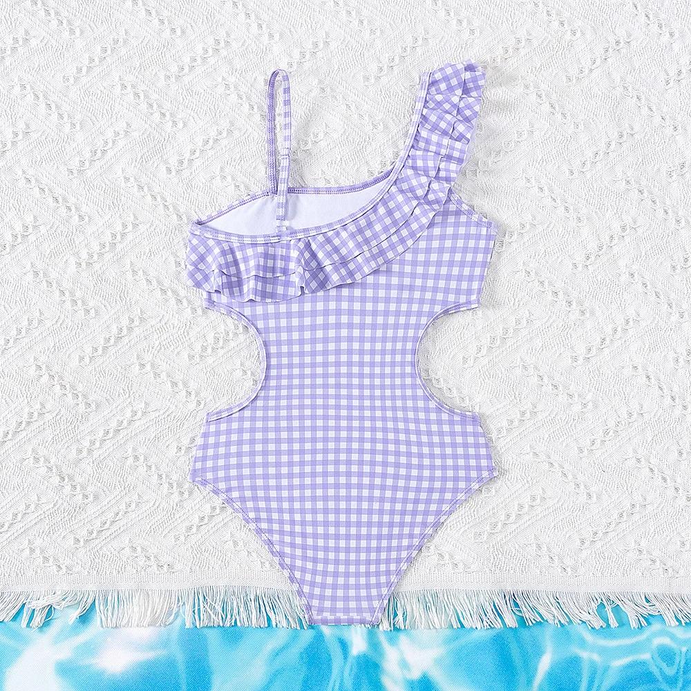 Maillot de bain une pièce à volants pour filles 5-14 ans - Mode été enfants adolescentes