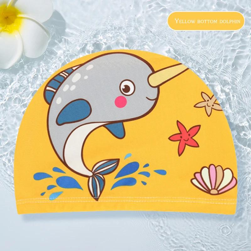 Chapeaux de natation enfant garçon et fille - Modèles dessin animé mignon tissu confortable pour plage et piscine - Accessoire plage
