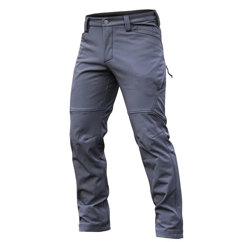 Pantalon tactique en polaire Softshell pour homme, coupe-vent, chaud, imperméable, pour randonnée en