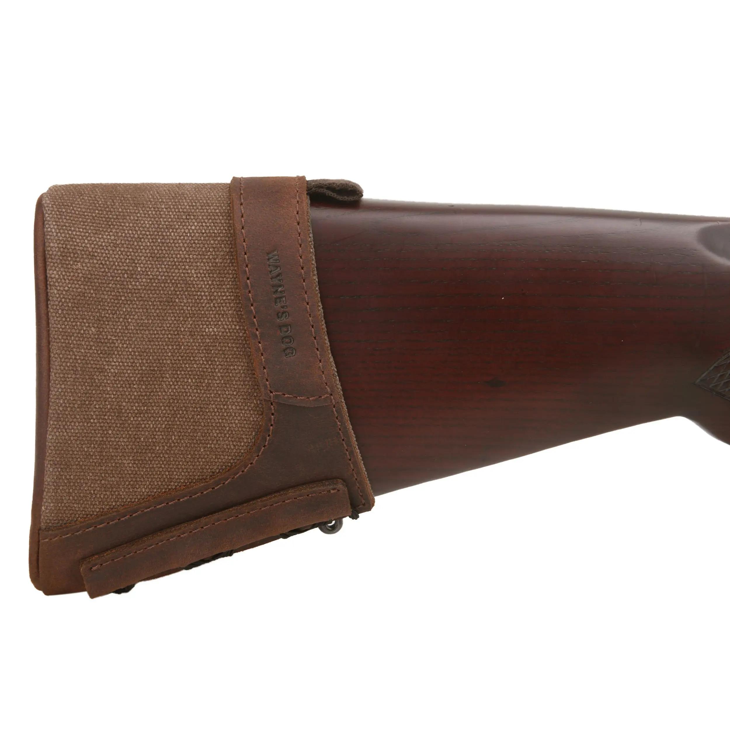Extension de crosse de pistolet en cuir véritable, coussinet de recul à enfiler, coussinet de recul