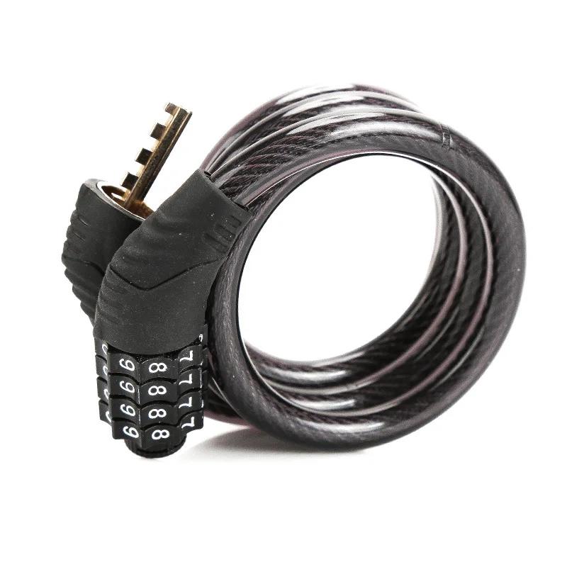 Serrure à chaîne antivol pour vélo à 4 chiffres, Mini Cycle pliable, serrure de sécurité en acier po