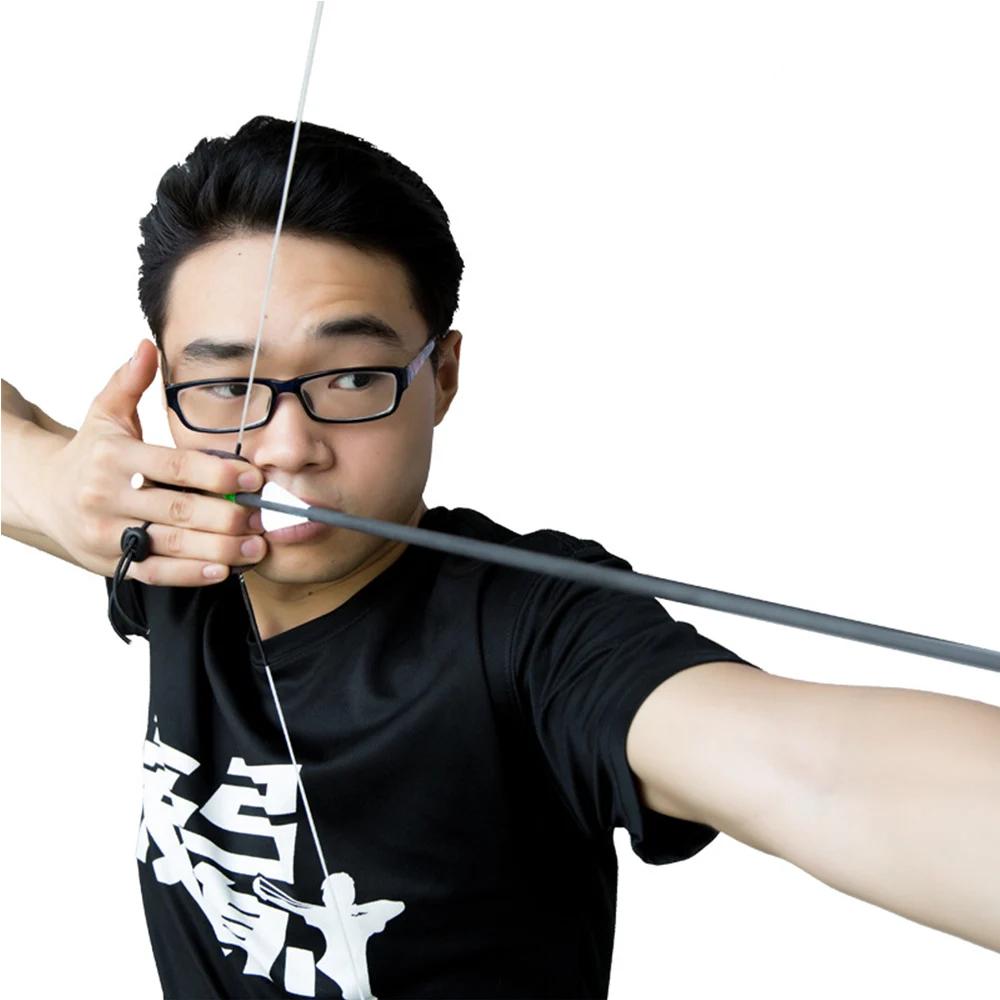 Protège-doigts en cuir de vache double pour tir à l'arc, idéal pour arc recurve, main droite ou gauc