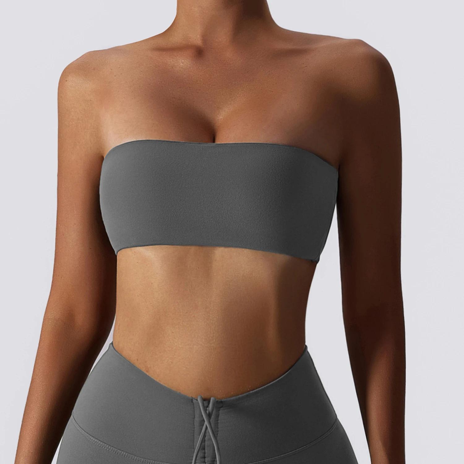 Soutien-gorge tubulaire sans bretelles femme - Sous-vêtement sport yoga gym fitness confortable