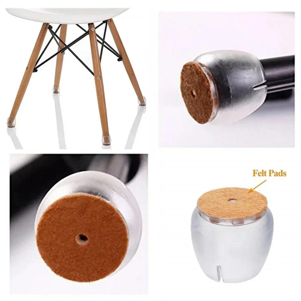 Couvre-pieds de chaise en Silicone, 16 pièces, coussinets de pieds, protection de sol, couvre-pieds