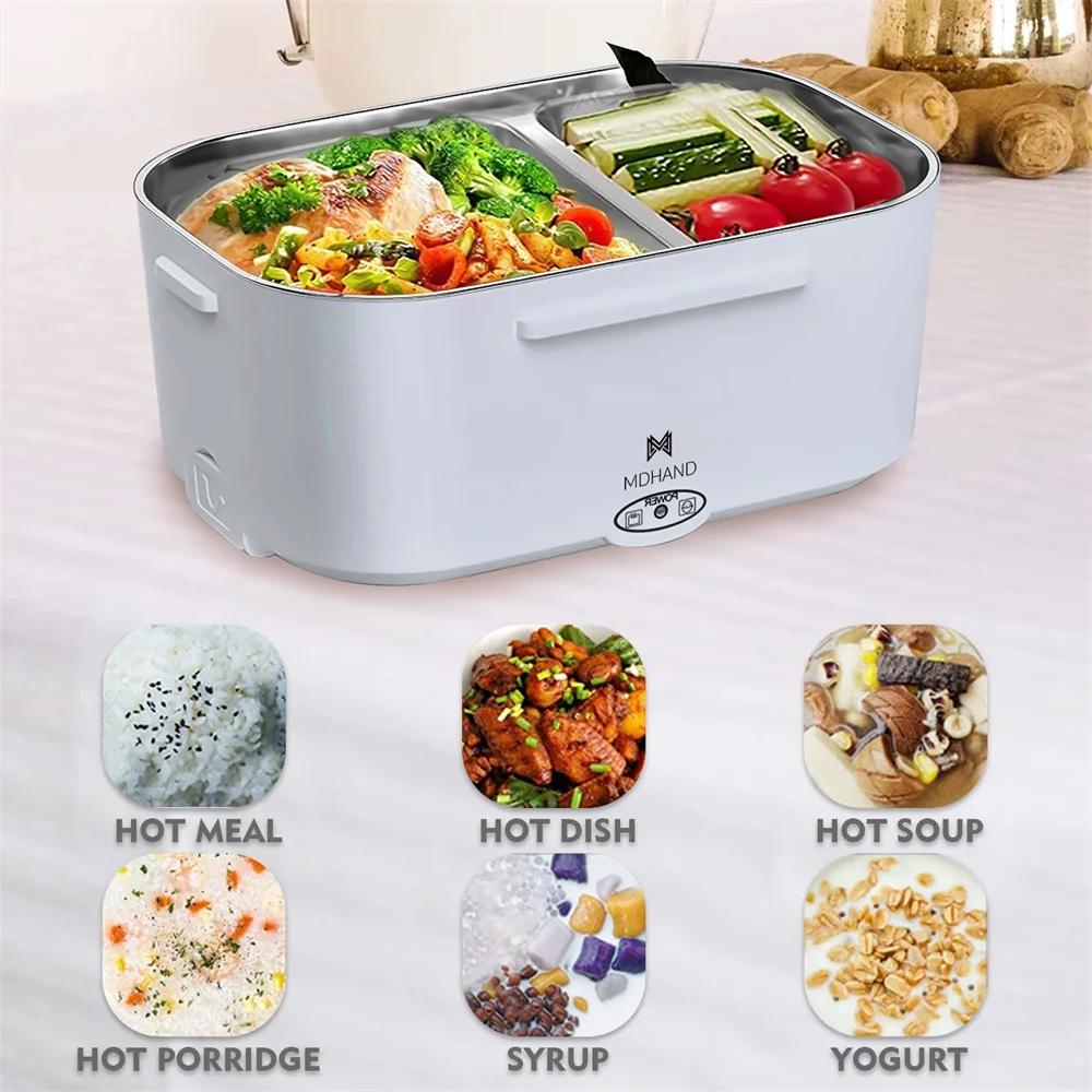 Boîte à déjeuner électrique 65W 1,5 l, chauffe-aliments Portable pour voiture ou maison, anti-fuite,