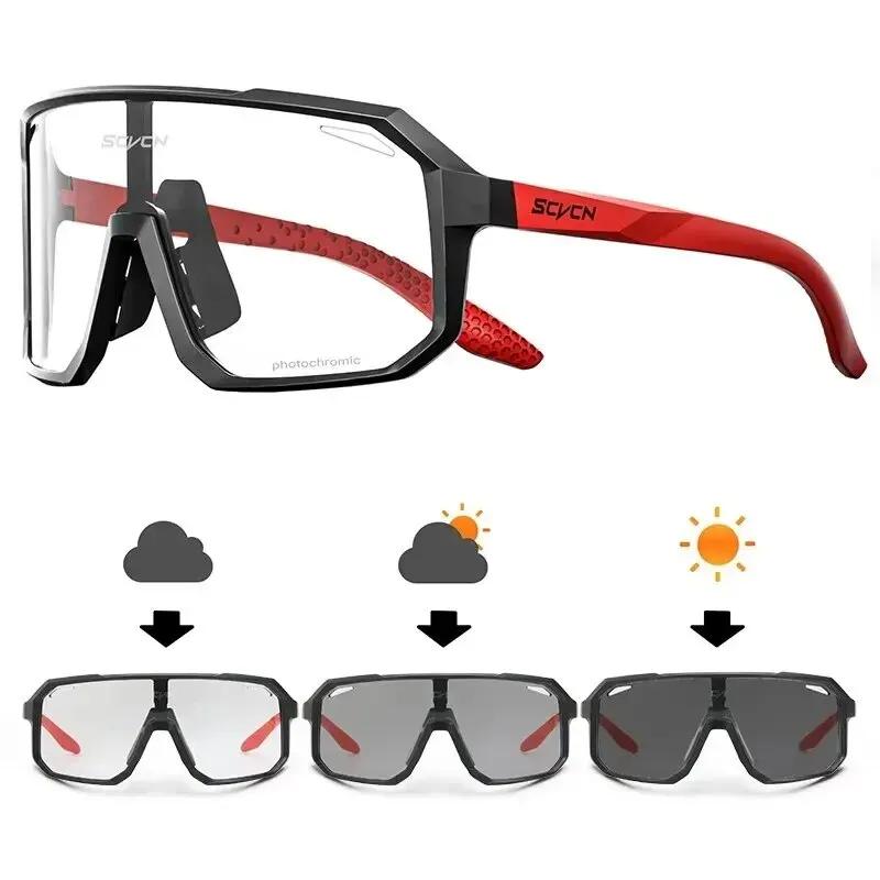 Lunettes de soleil photochromiques pour hommes et femmes, lunettes de vélo de montagne, lunettes de