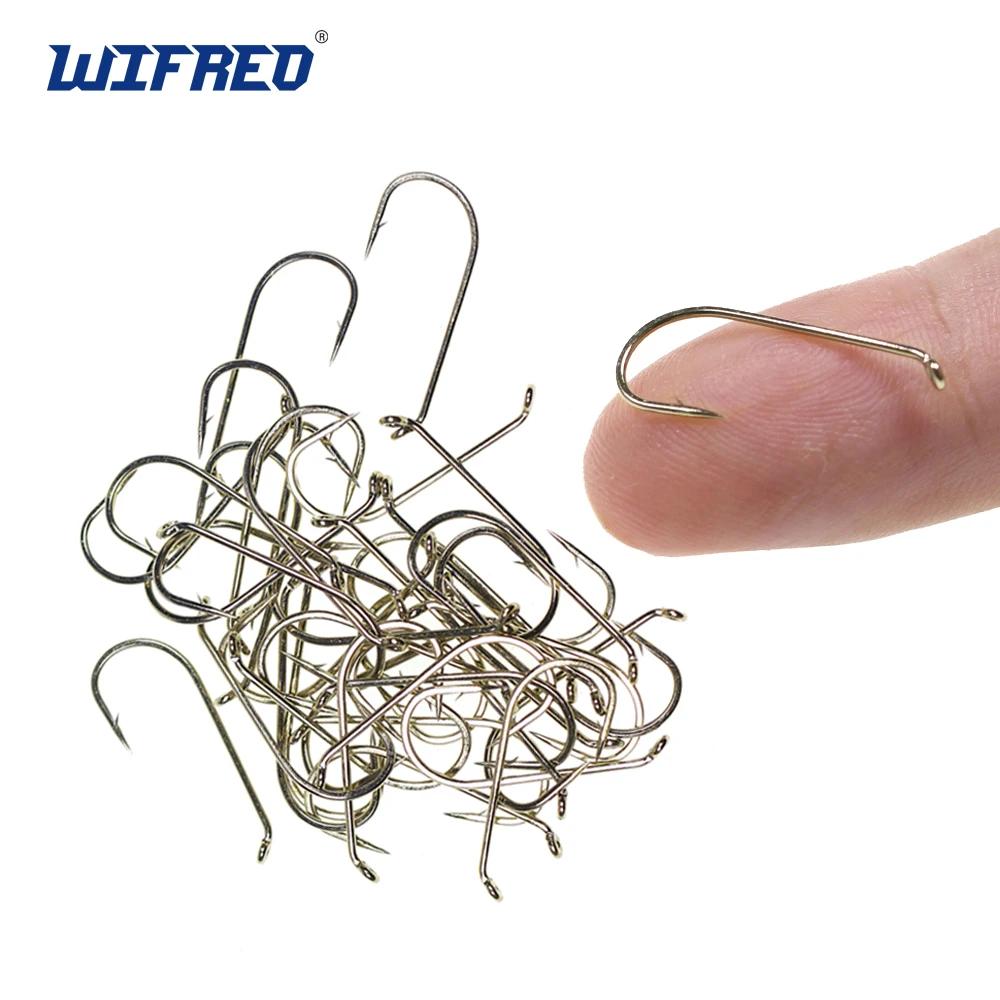Wifreo 50/100/200 pièces 1X crochet à mouche sèche à longue tige vers le bas oeil nymphe crochet d'a