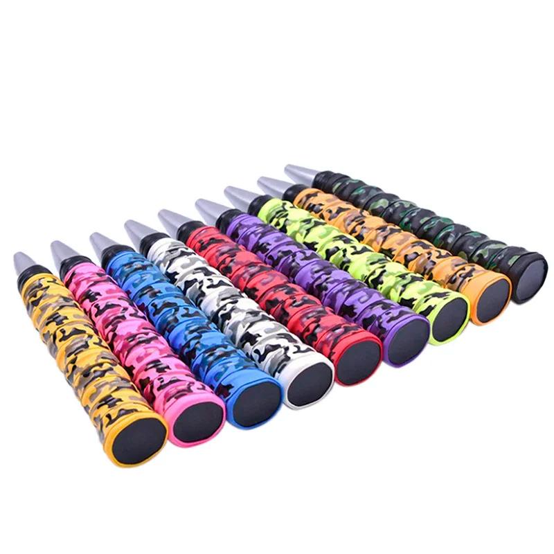 Bande antidérapante pour raquette absorbante, poignée pour Tennis, Badminton, emballage de Camouflag