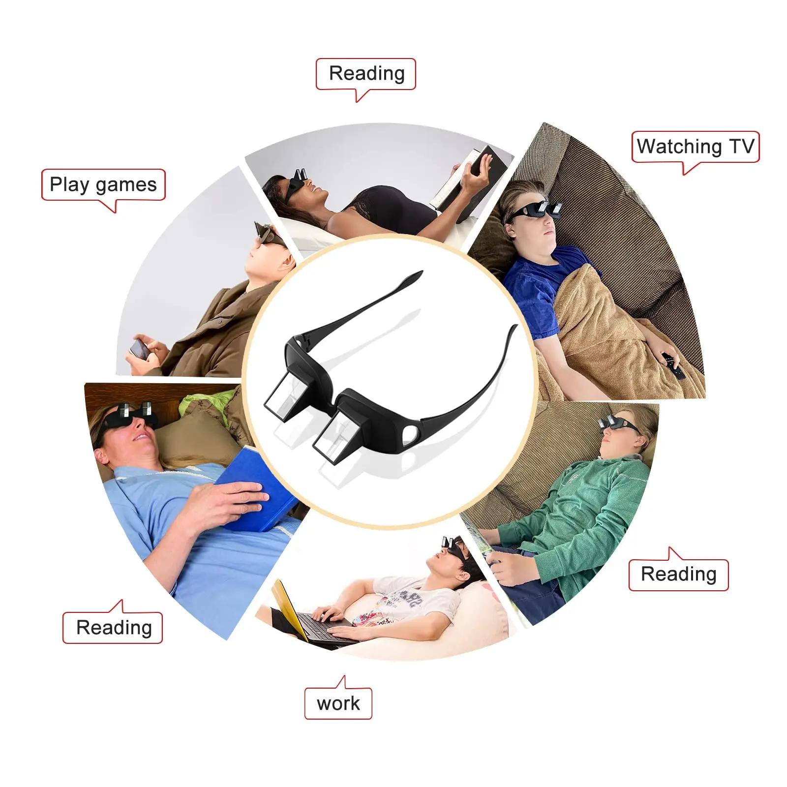Lunettes periscopes créatives et innovantes pour la lecture horizontale assise et la vision de la té