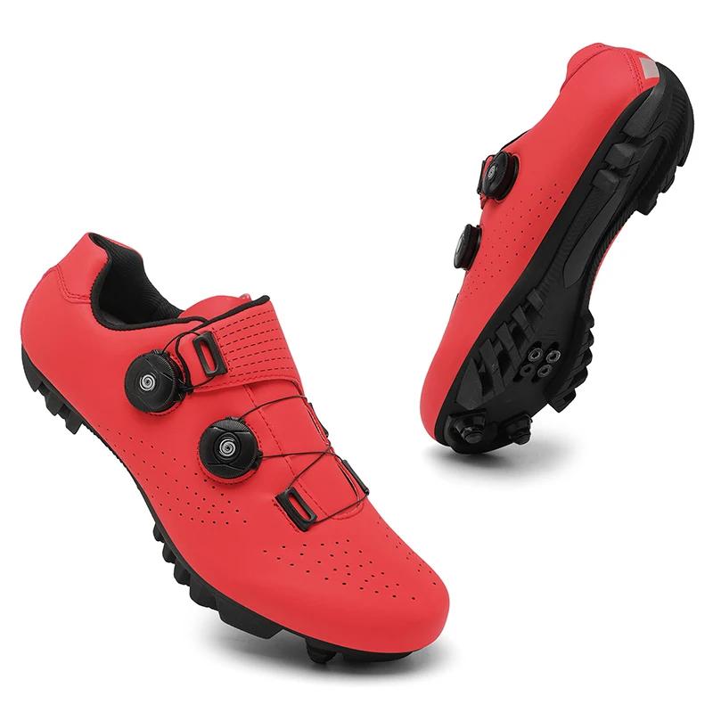 Chaussures cyclisme homme femme VTT - Pédales autobloquantes légères route neuves unisexes