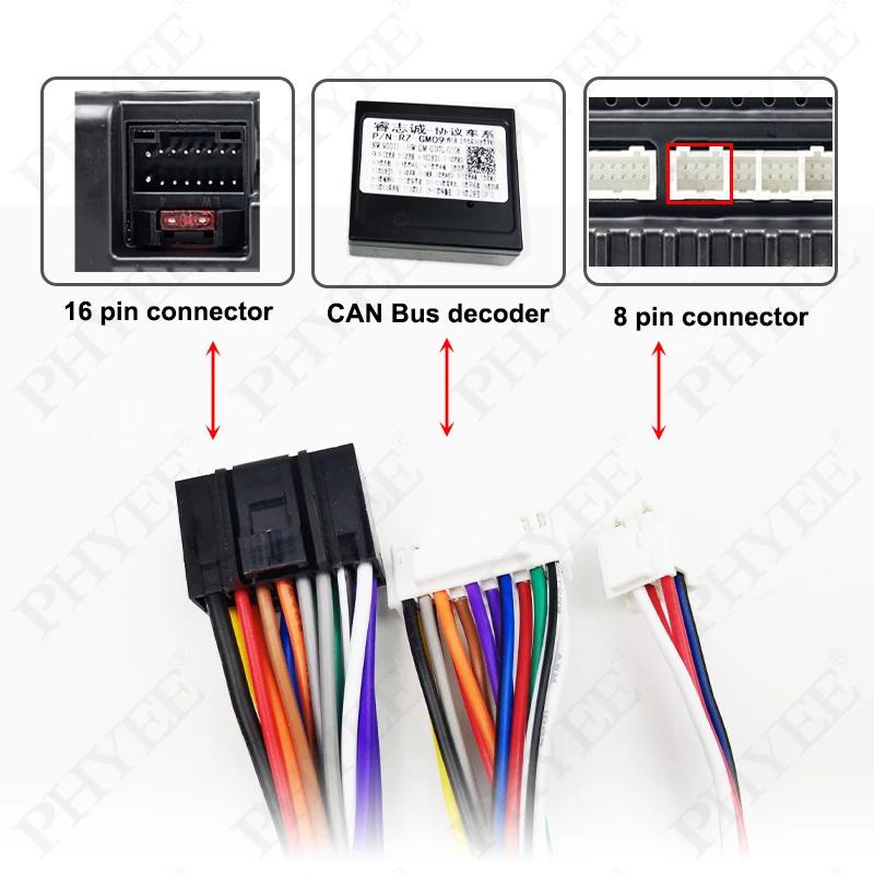 Adaptateur de faisceau de câbles CAN Bus, câble Android avec connecteur 16 broches, pour Chevrolet C