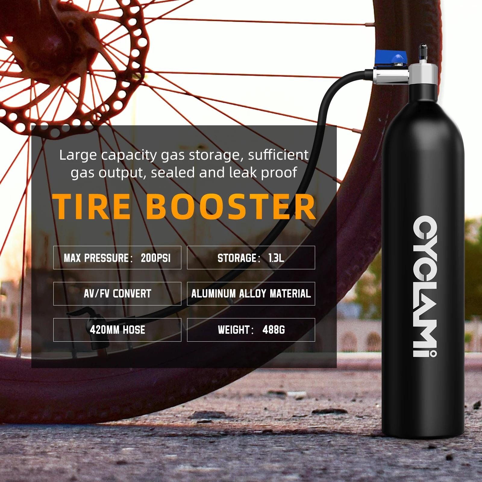 CYCLAMI-Gonfleur de route VTT en alliage d'aluminium, bouteille d'air, booster d'opathie avec assuje