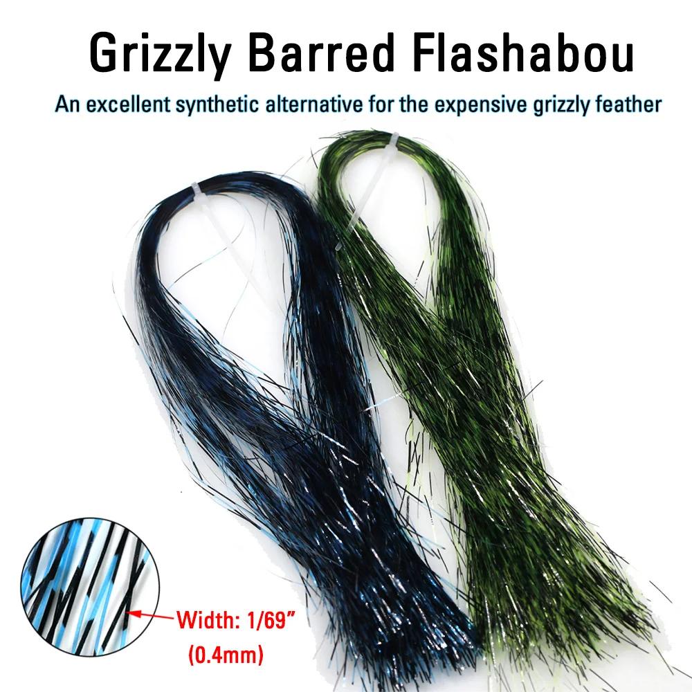 ICERIO 1/69 "0.4mm UV aile de glace plat guirlandes cristal Grizzly barré Flashabou mouche attachant