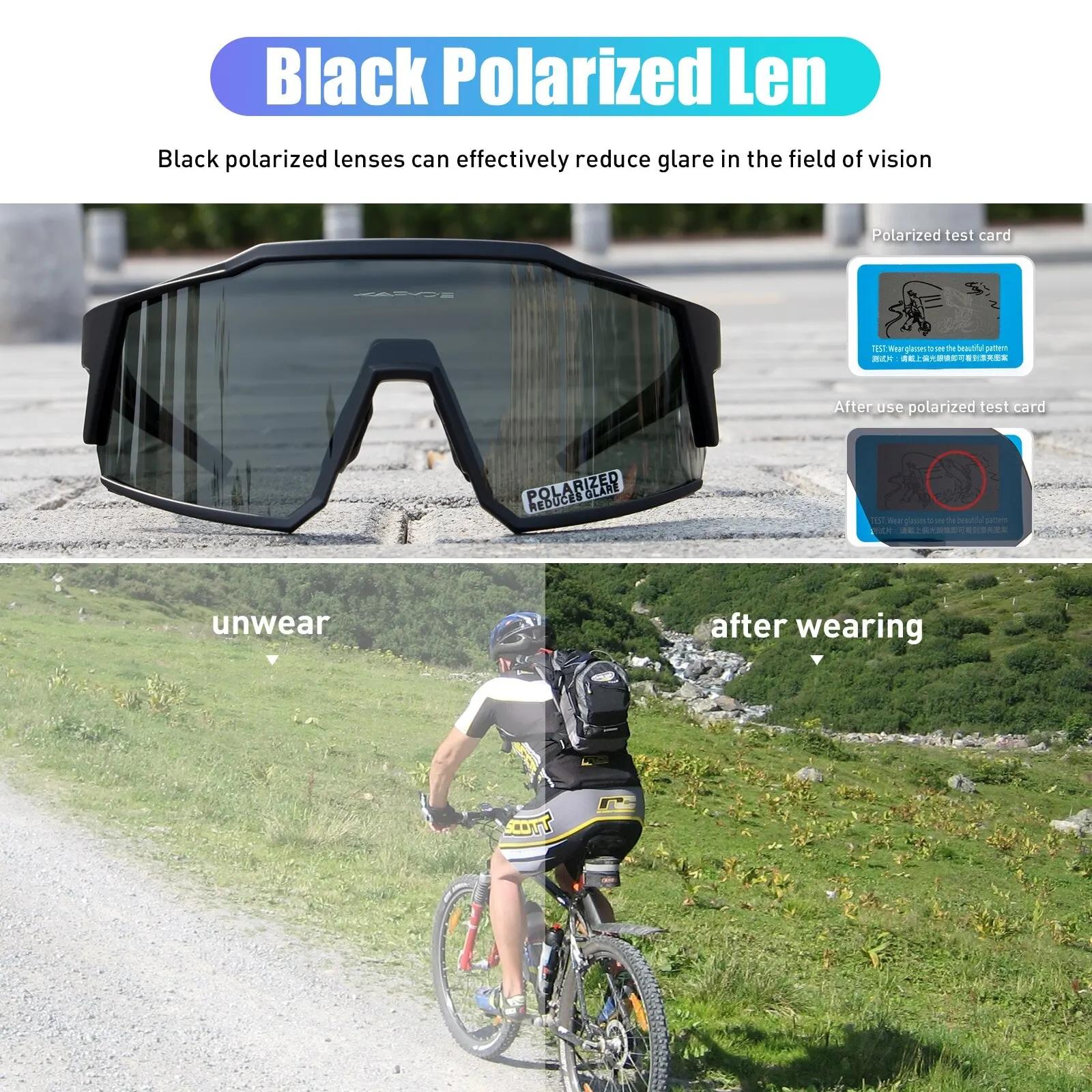 Kapvoe-Lunettes de soleil polarisées ultra légères pour le cyclisme, équipement de protection, VTT,