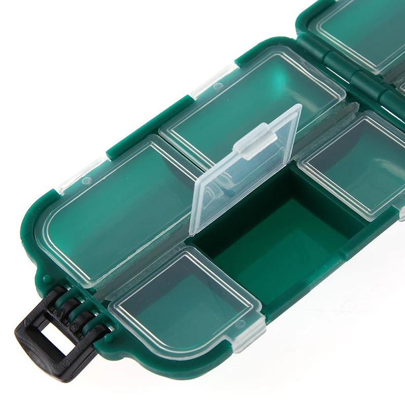 DNDYUJU 1 pièces boîte de pêche matériel de pêche boîte de rangement 10 compartiments en plastique p