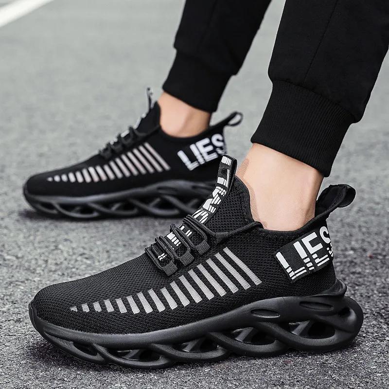 Baskets unisexe confortables couple - Chaussures de course femme et homme respirantes taille 36-46 - Modèle blanc marche et sport