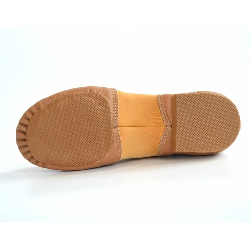 Chaussures de danse Jazz en cuir véritable pour enfants, chaussures pour hommes et femmes, danse Sal