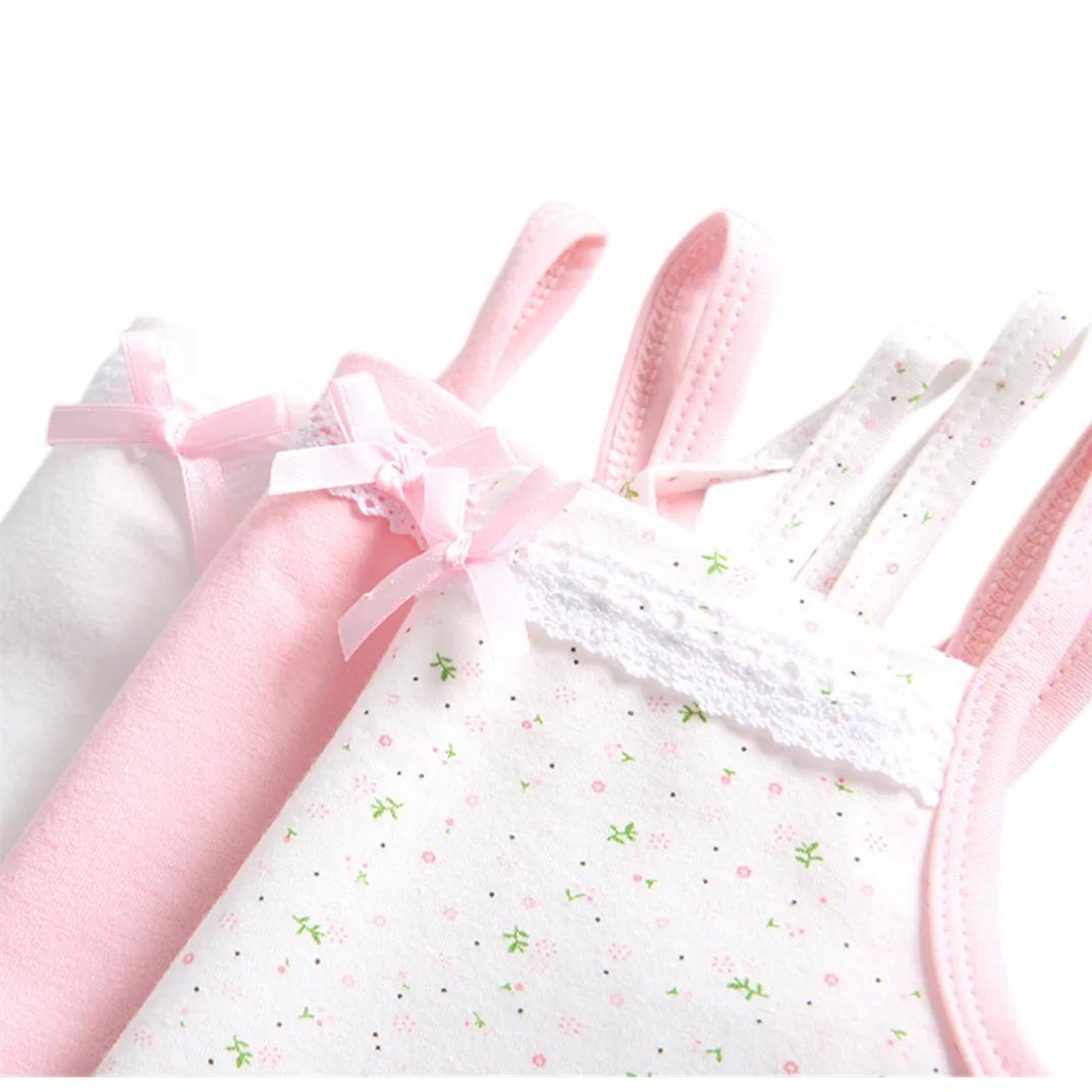 3 pièces/lot filles coton Singlet sous-vêtements réservoir fraise imprime enfants sous-vêtements cot
