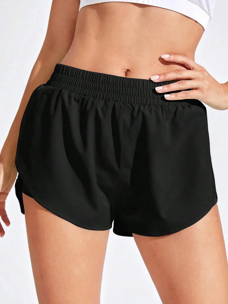 Shorts de yoga élastiques pour femmes - Leggings courts pour fitness, running et entraînement