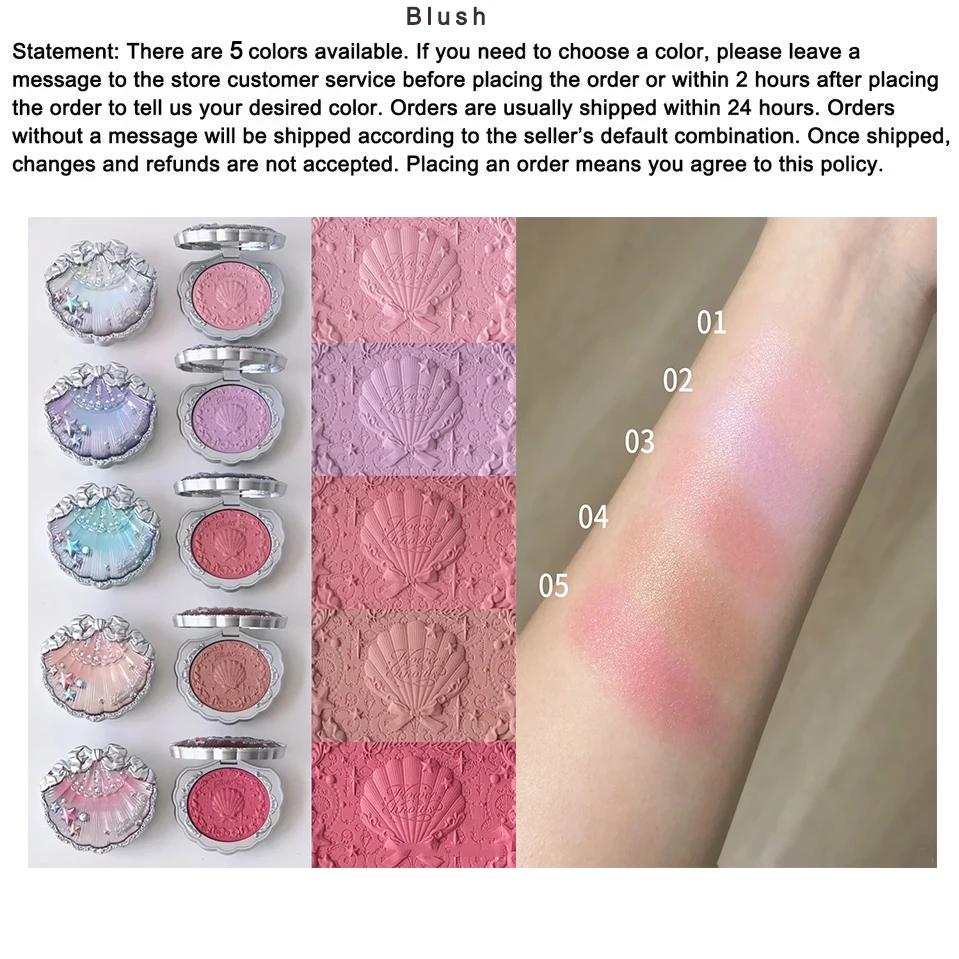 Coffret Maquillage Flower Knows Mermaid Glow Fard à Paupières Gloss Blush Série Perle Coquillage Nou