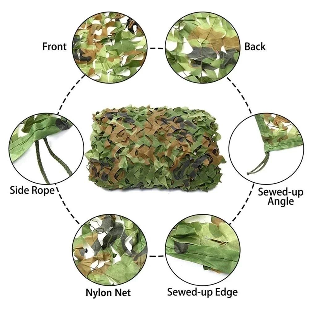Filet de camouflage pavillon, filet d'ombrage, décoration de jardin, vert jungle, blanc, couleur dés