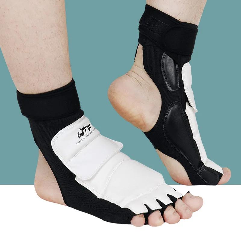 Gants de pied cuir taekwondo anneau Rotterdam protection karaté boxe arts martiaux enfant 1 ensemble