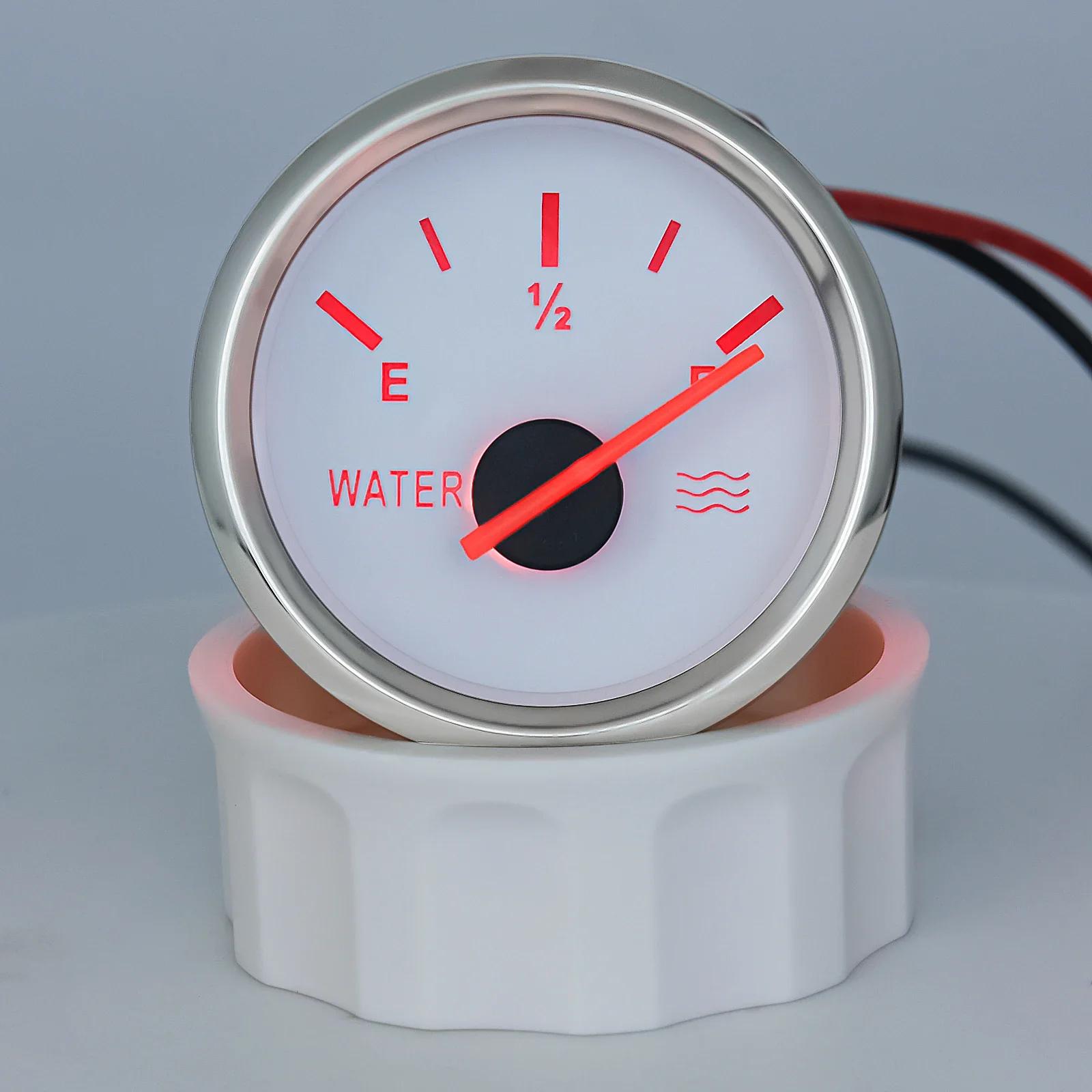 Jauge de niveau d'eau capteur de niveau d'eau 52mm indicateur de niveau d'eau avec lumière rouge 100