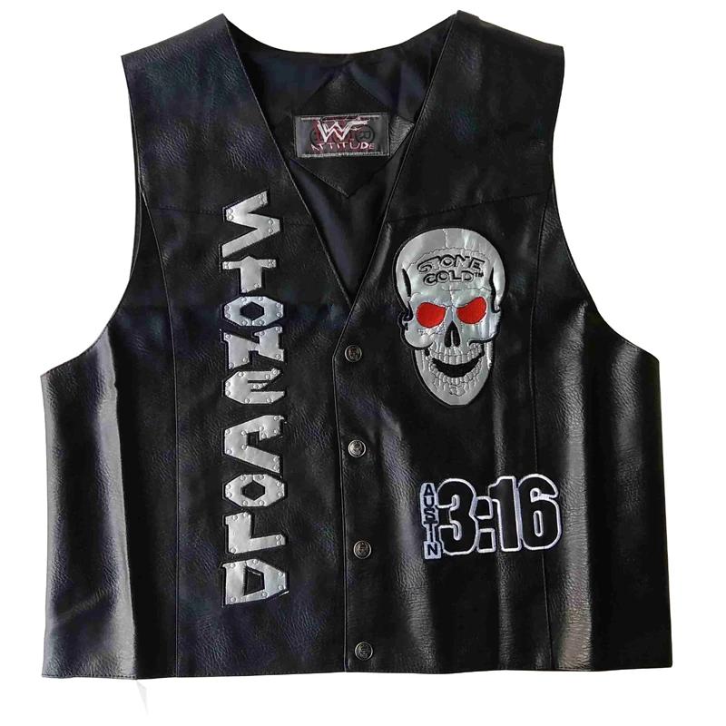 Steve Austin 3:16 gilet de crâne de fumée gilet de crâne Texas serpent à sonnette nouveau Austin 3:1