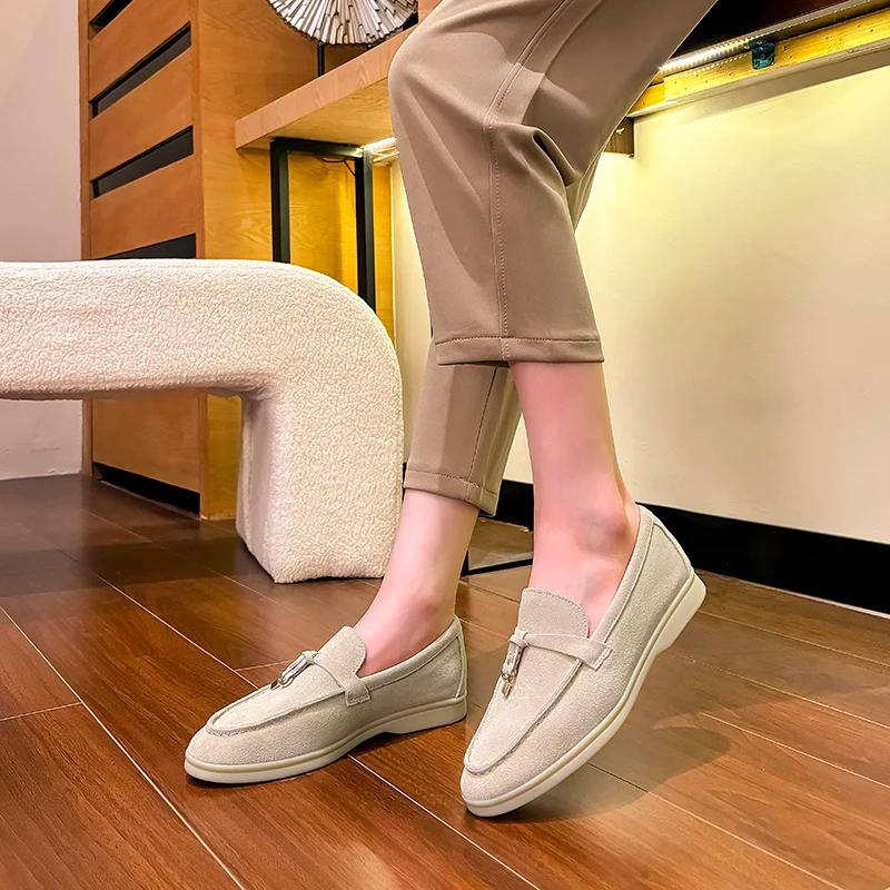 Nouveaux Mocassins en Daim Classiques de Marque LP de Haute Qualité 2026 – Chaussures Décontractées