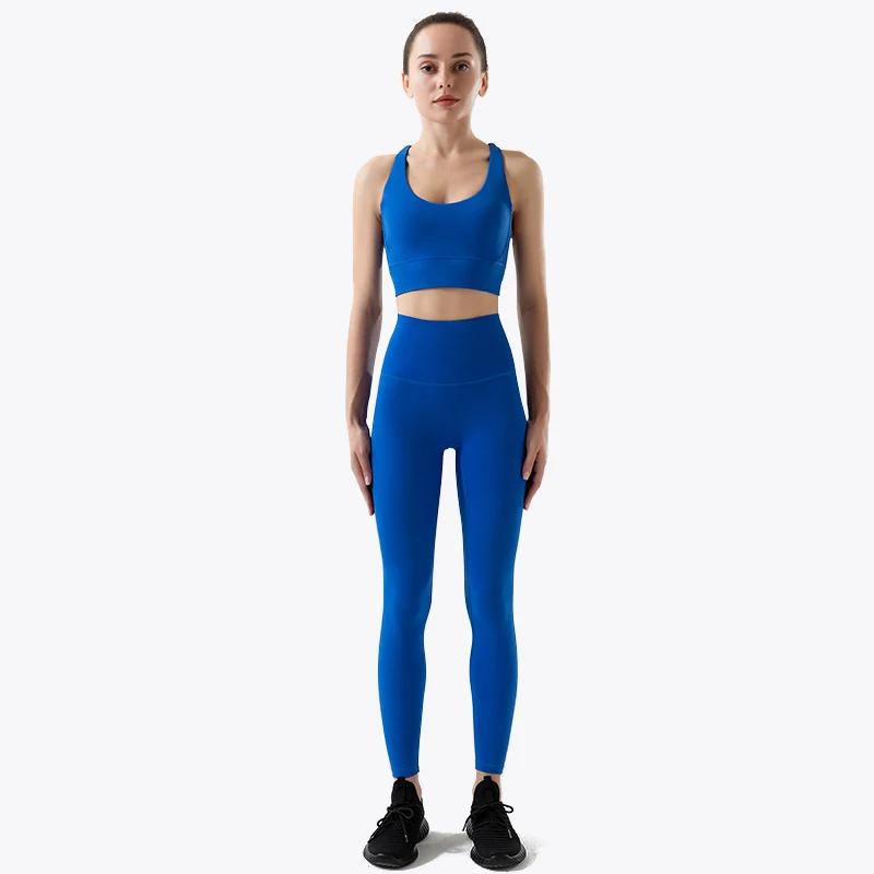 SOISOU-Vêtements de yoga en nylon pour femmes, leggings de fitness, soutien-gorge de sport, ensemble
