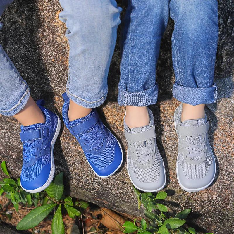 Chaussures pieds nus minimalistes pour petits/grands enfants + chute zéro pour enfants + baskets lar