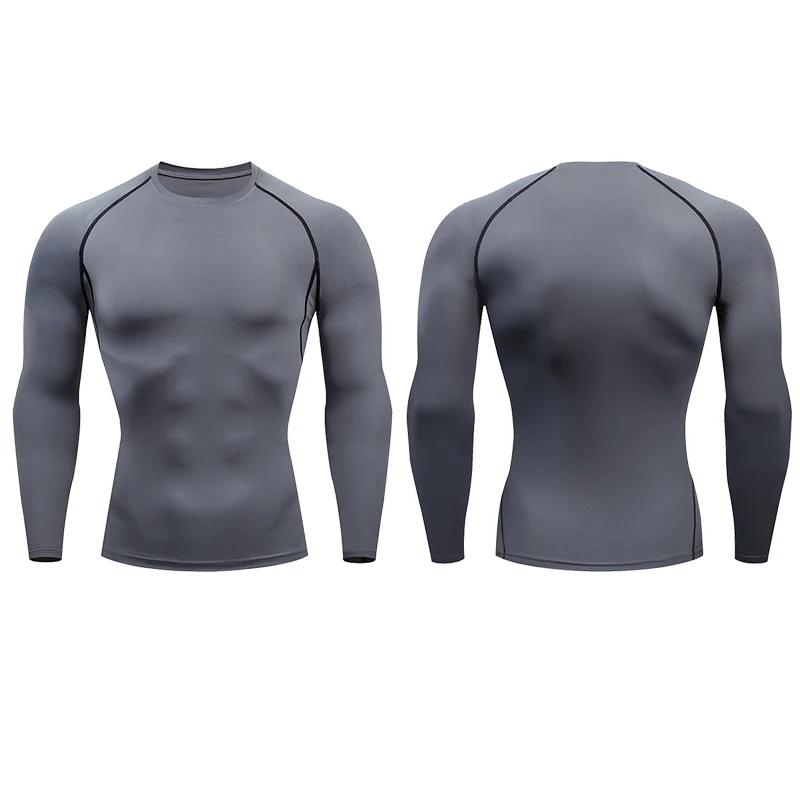 T-shirt de Sport à manches longues pour homme, vêtement de course, de Fitness, d'entraînement, de Jo