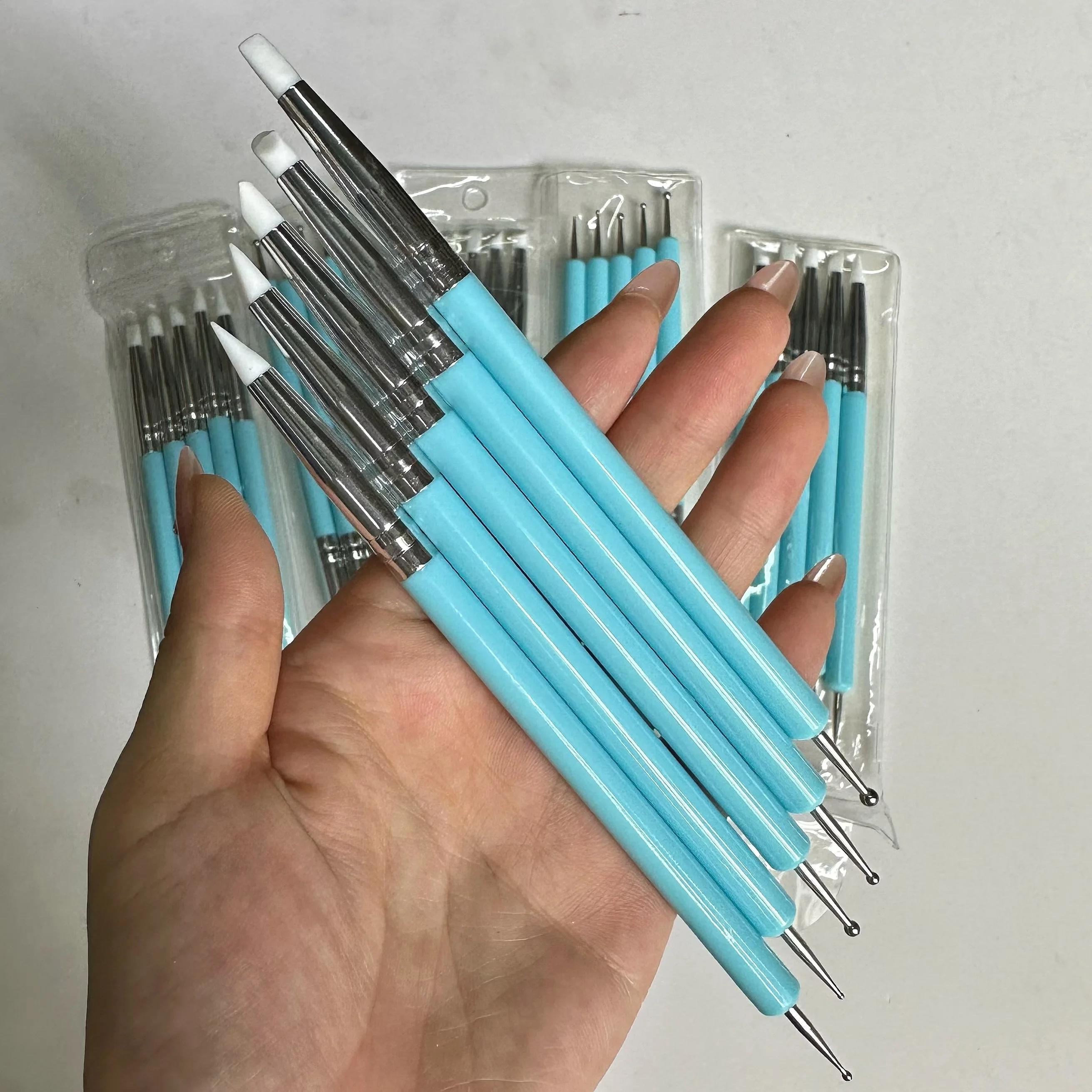 Stylo de sculpture à tête en Silicone à Double extrémité, brosse de modélisation, outil d'argile de