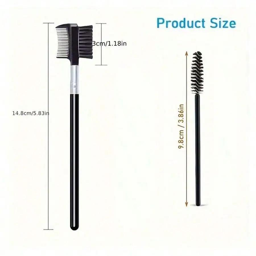 Kit de toilettage de cils 11 en 1, comprend un recourbe-cils avec séparateur de peigne, une baguette