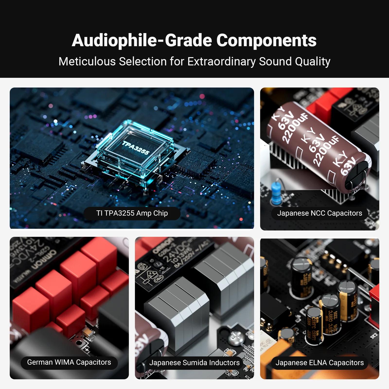 Amplificateur de puissance stéréo Fosi Audio ZA3 TPA3255 Classe D HiFi pour enceintes bibliothèque p