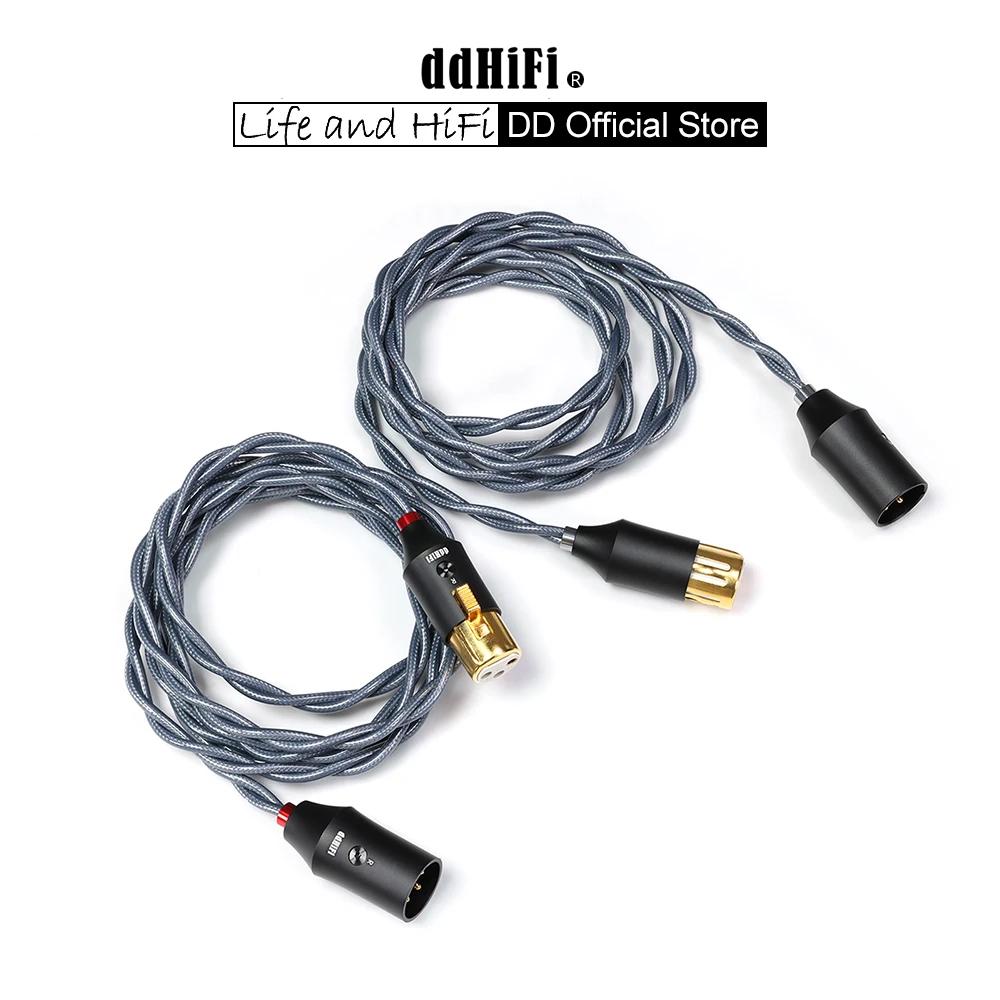Câble de signal blindé XLR 3 broches DD ddHiFi BC30XLR, XLR 3 broches femelle vers XLR 3 broches mâl