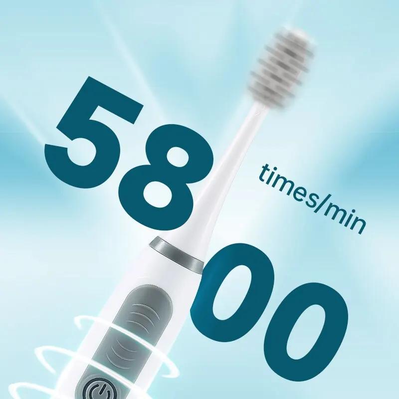 Brosse à dents électrique pour hommes et femmes, non rechargeable, domestique, poils souples, entièr