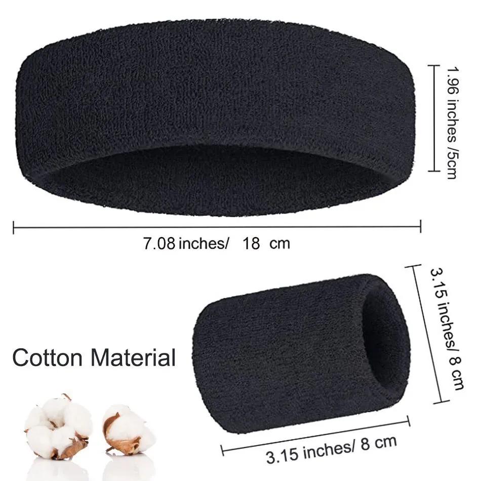 WOSWEIR-Bandeau élastique en coton pour le sport, le basket-ball, le fitness, le volley-ball, le ten