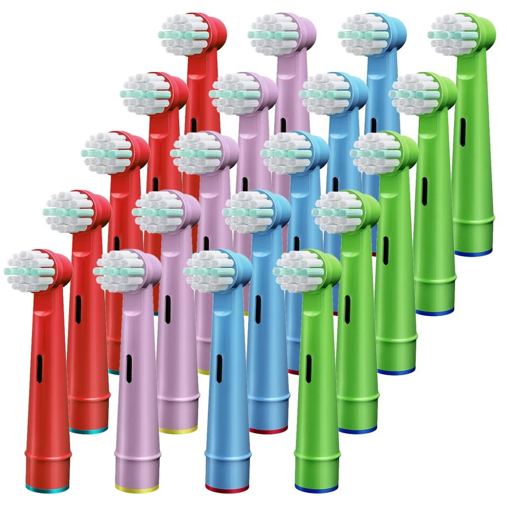 Têtes de rechange pour brosse à dents électrique, compatibles avec les enfants Oral B Braun, poils s
