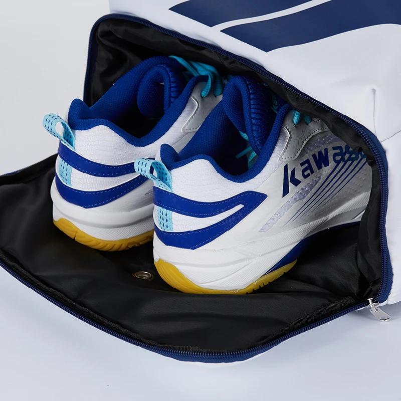 Kawasaki-Sac à dos de badminton en polyester avec compartiment à chaussures indépendant, sac à dos d