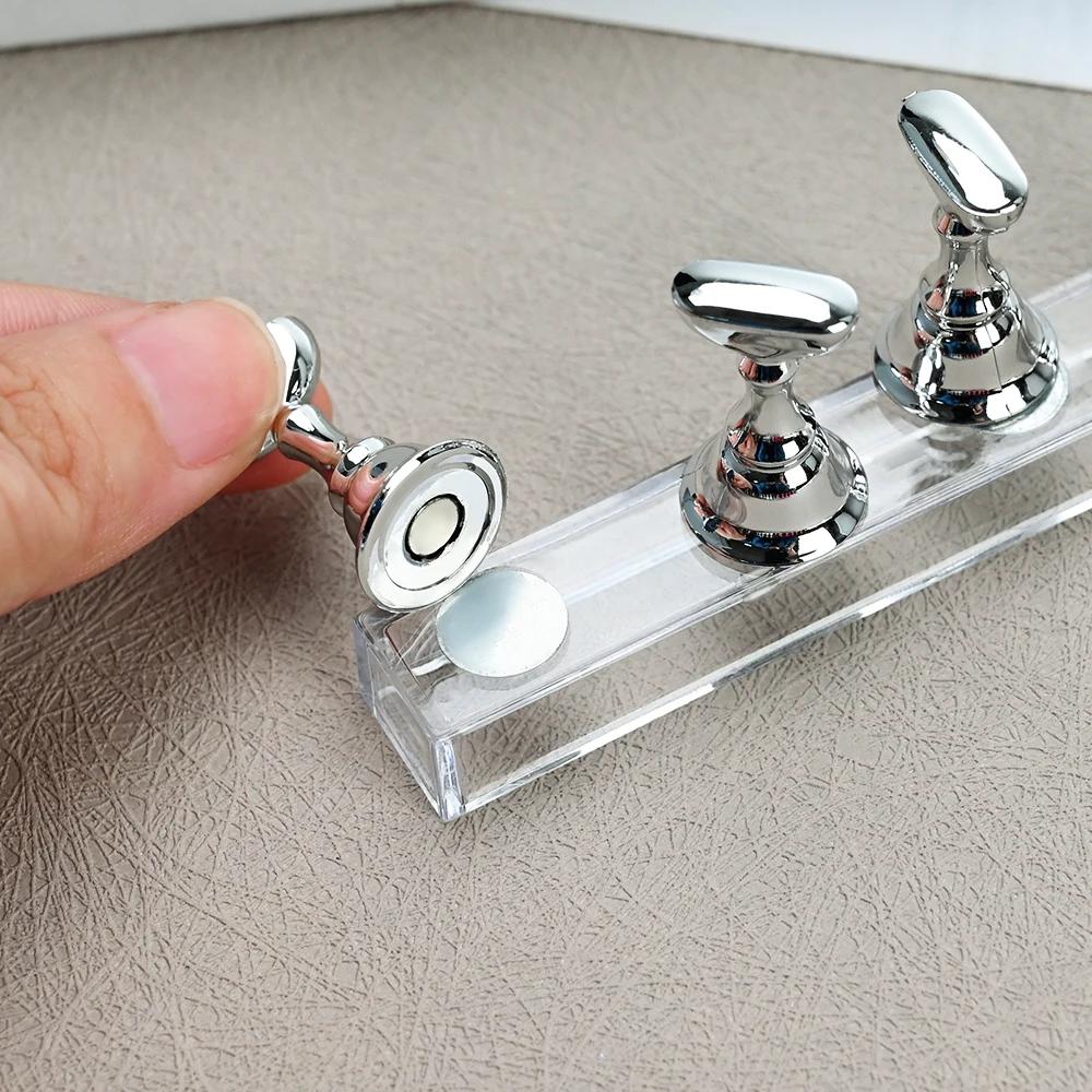 Support magnétique pour ongles à pression, 5 pièces, présentoir de faux ongles, support de pratique