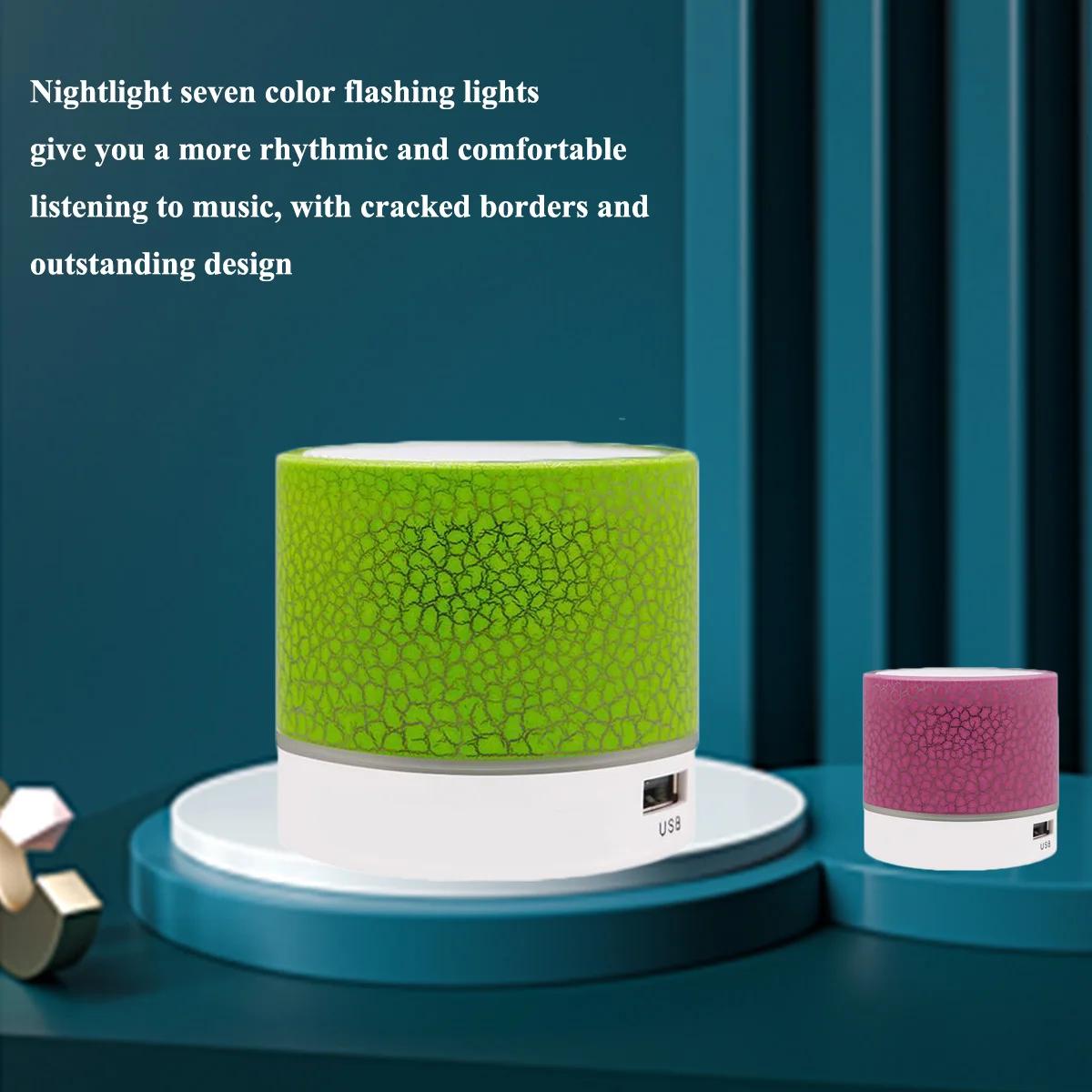 Nouveau Mini Portable Voiture Audio A9 Éblouissant Crack LED Sans Fil Bluetooth 4.1 Subwoofer Haut-P