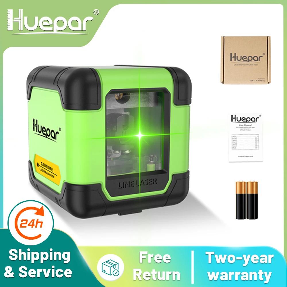 Huepar 2 lignes niveau Laser ligne transversale professionnelle horizontale et verticale faisceau ve