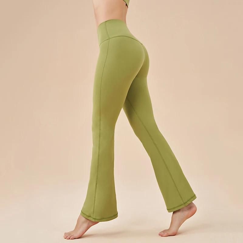 Leggings SOISOU pour femmes - Pantalons de sport yoga bas cloche élastiques avec poche arrière