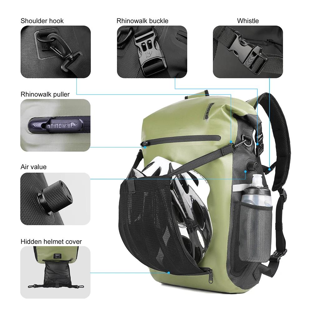 Bal inowalk-Sac à dos de vélo étanche, sac de vélo portable, sac de vélo arrière, sac de coffre VTT,