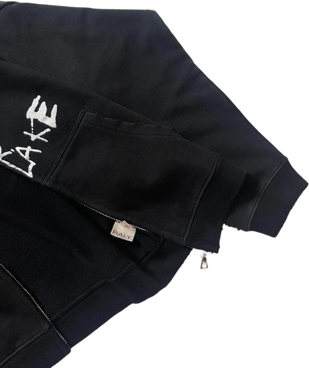 Trou Cardigan PALY broderie sweat à capuche hommes femmes haute qualité Vintage surdimensionné pull